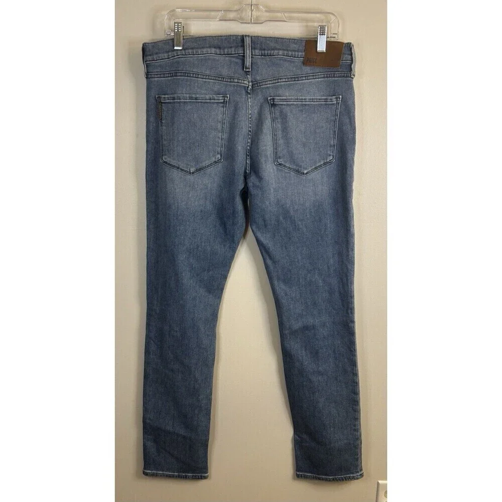 PAIGE Federal Jeans Mens 33x33 Medium Wash Slim Straight 5 Pocket Stretch Denim